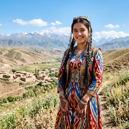 18-Year-Old Uzbek Girl in Traditional Attire | Uzbekistan Heritage