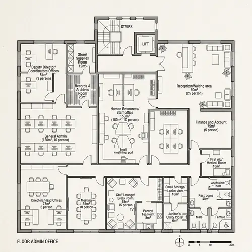 Comprehensive Office Floor Plan Design