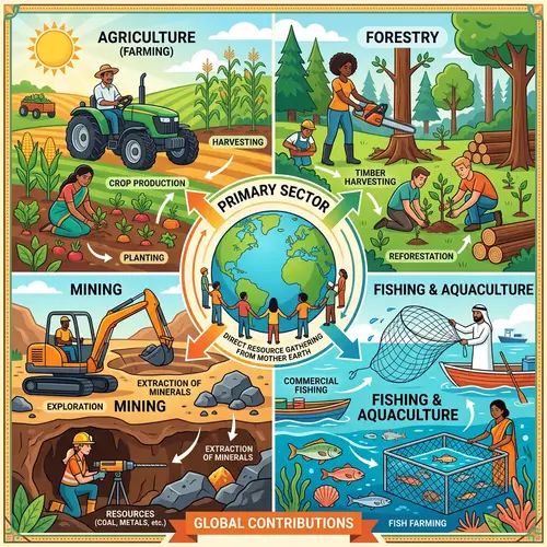 Global Contribution to the Primary Sector | Activities Illustrated
