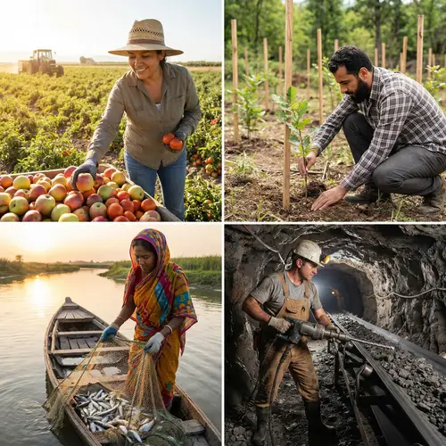 Diverse Activities in Primary Sector: Agriculture, Forestry, Fishing, Extraction