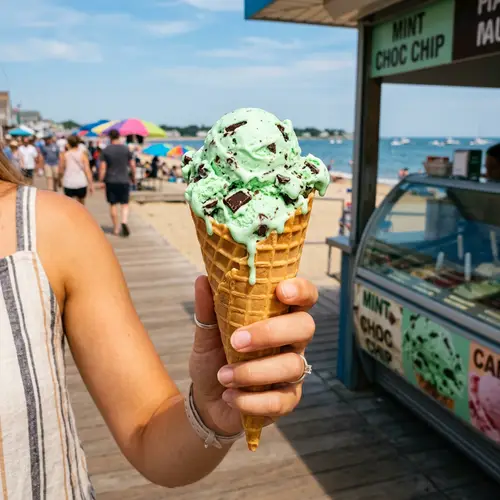 Mint Chocolate Chip Ice Cream Cone Delight