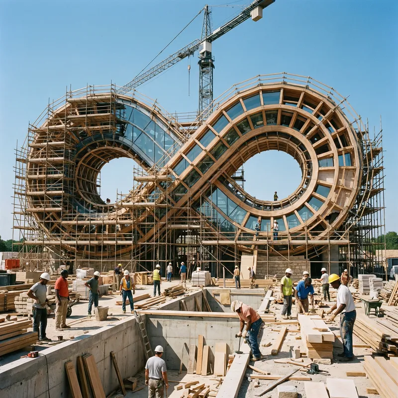 Figure Eight House Construction in Progress | Unique Design