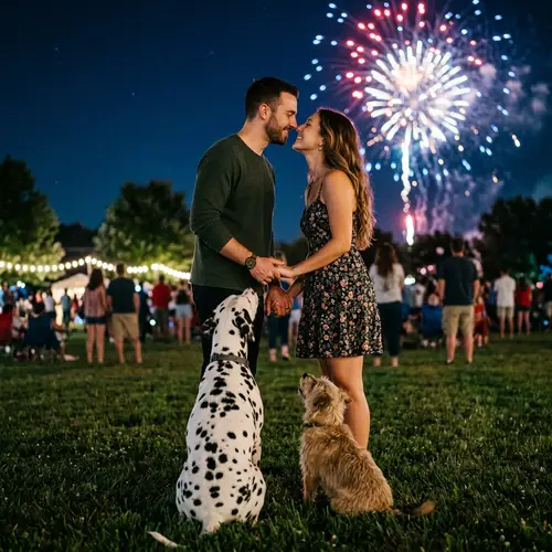 Romantic 4th of July Moment: Couples & Fireworks