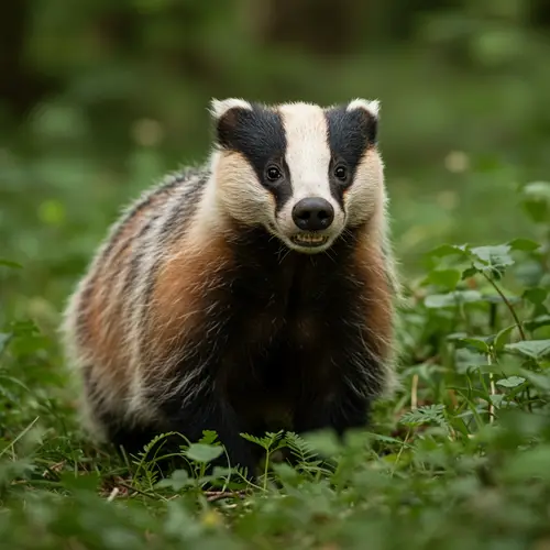 Stunning Badger Photography: Red, White, Black & Grey
