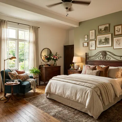 Beautifully Decorated Bedroom | Sophisticated Contemporary Vintage Style