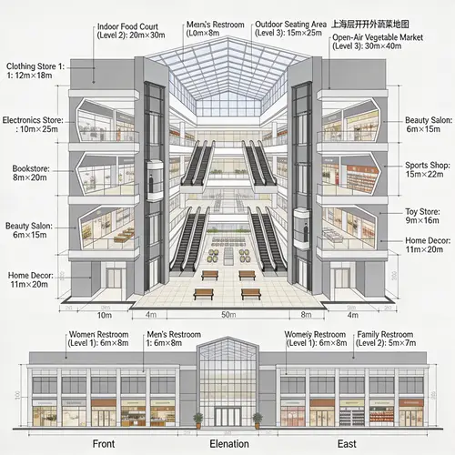 Modern Shopping Mall Floorplan Design