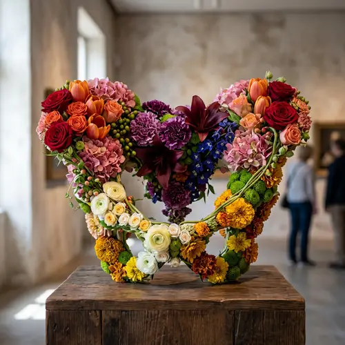 Floral Female Pelvis Sculpture - Artistic Anatomy Representation