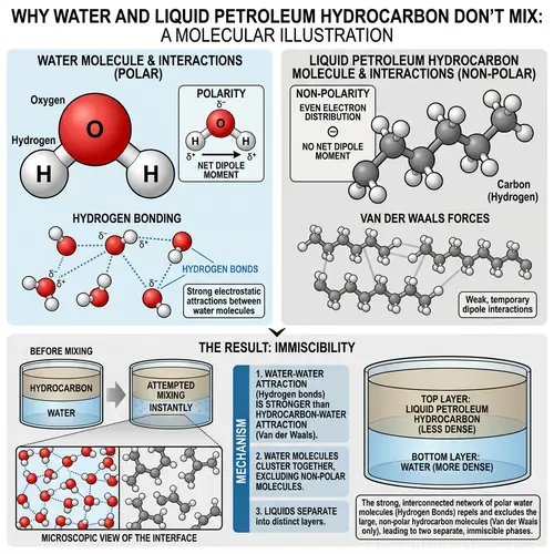 Water vs. Liquid Petroleum: Why Don't They Mix?