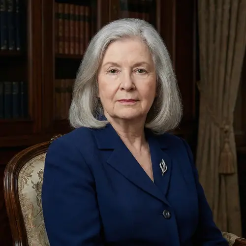 Regal Portrait of an Elderly Female Public Figure