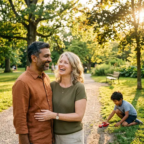 Multicultural Family Enjoying Time Together in Green Park