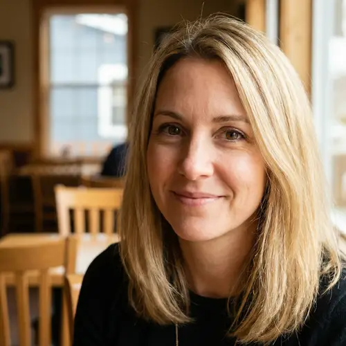 Blonde Haired Woman with Brown Eyes