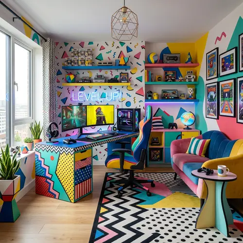 Beautiful Memphis Gaming Room Interior Design