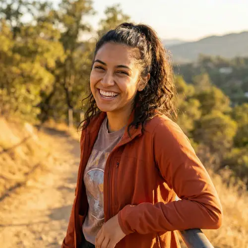 Vibrant Young Woman Portrait with Warm Complexion