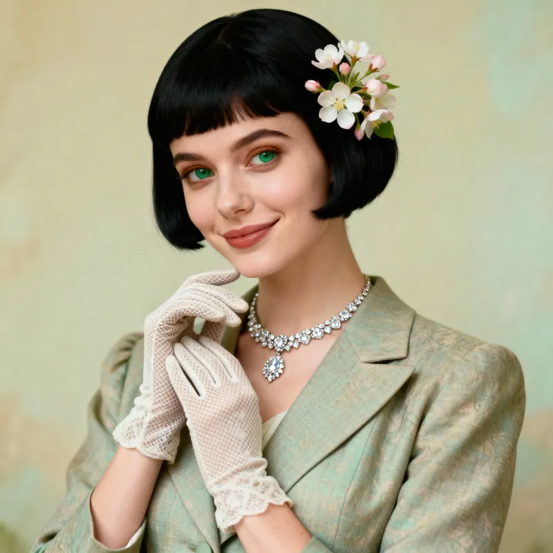 Brave & Sweet Vintage Dress with Black Hair Extensions Brave & Sweet Vintage Dress with Black Hair Extensions