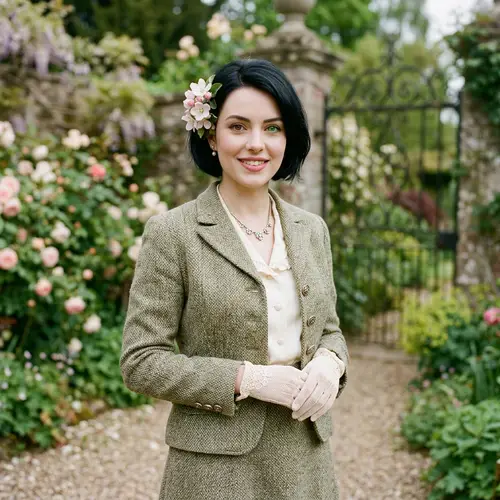 Brave & Sweet Vintage Dress with Black Hair Extensions