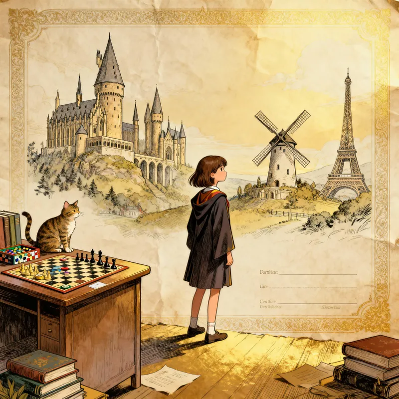 Graduation Parchment: Exploring Fantasy Destinations