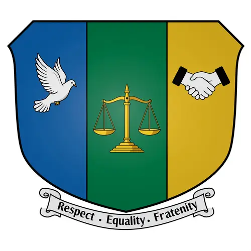 Coat of Arms Symbolizing Respect, Equality, Brotherhood
