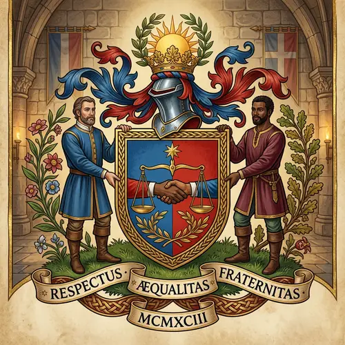 Coat of Arms Symbolizing Respect, Equality, Brotherhood