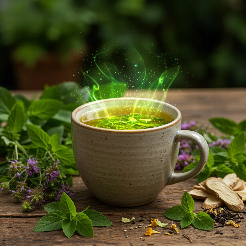Magical Herbal Teacup: Nature's Healing Power