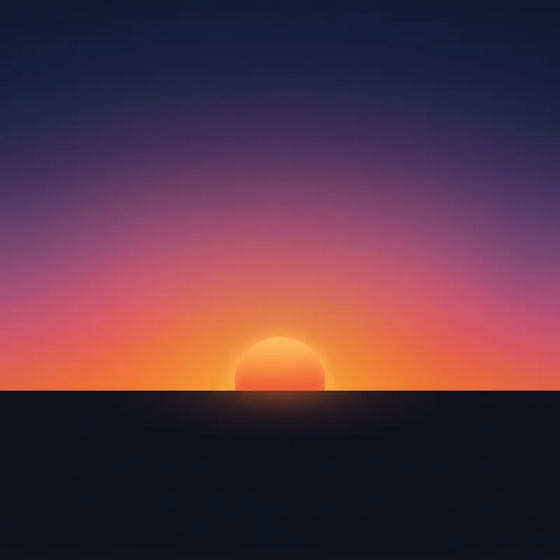 Tranquil Sunset Minimalist Painting