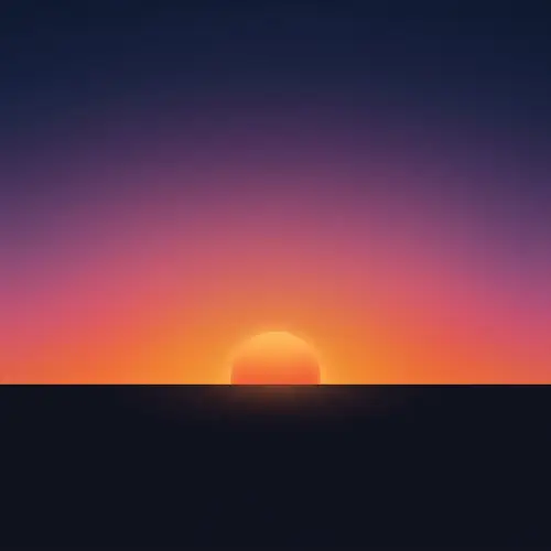 Tranquil Sunset Artwork | Serene Minimalist Painting