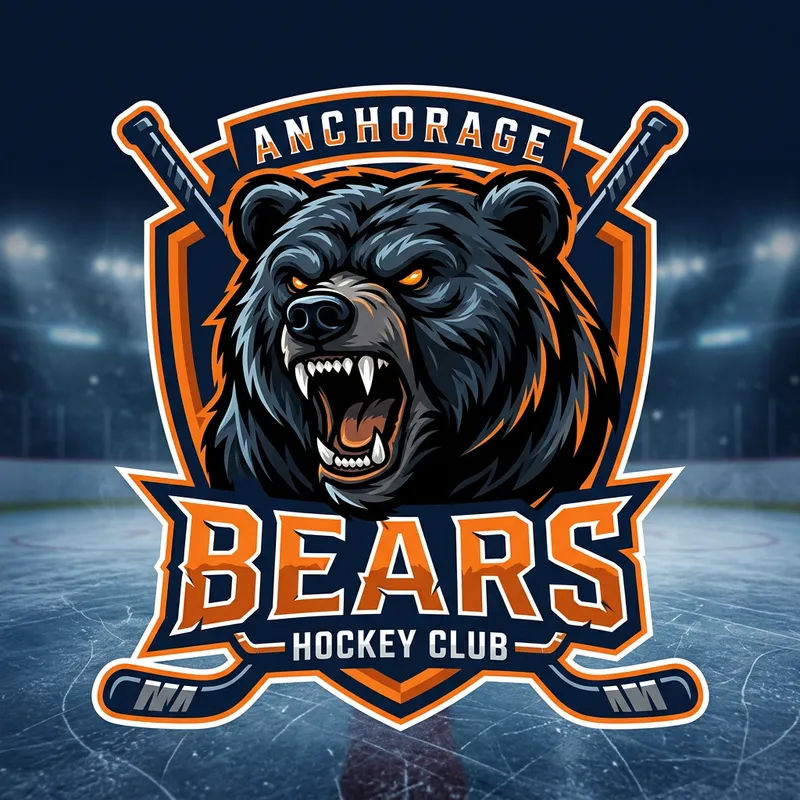 Hockey Team Logo: Fierce Black Bear Hockey Team Logo: Fierce Black Bear