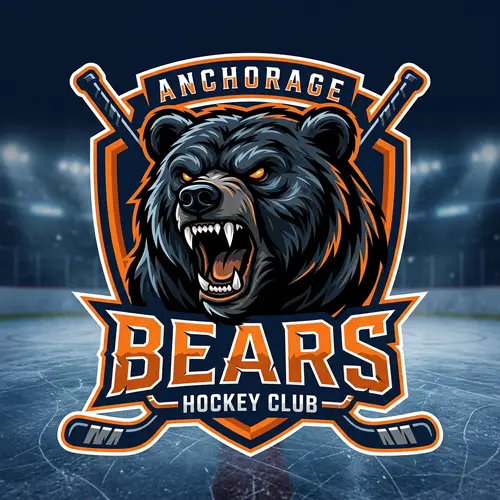 Hockey Team Logo: Fierce Black Bear