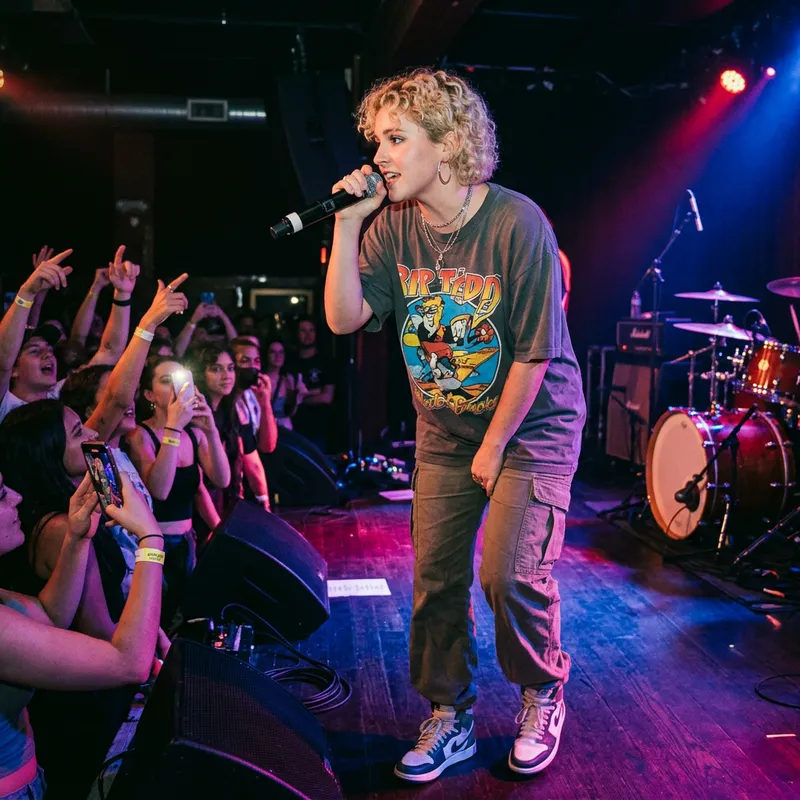 White Girl Rapper Performing Live on Stage White Girl Rapper Performing Live on Stage