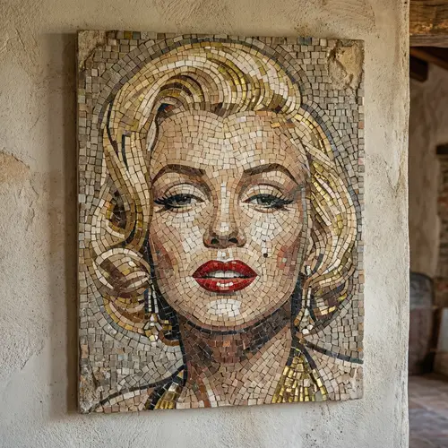 Mosaic Portrait of Marilyn Monroe Art