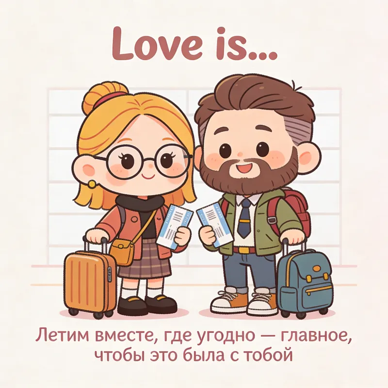 Valentine's Day Love is.. Illustration
