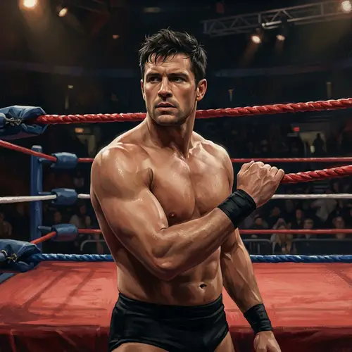 Demon King Portrait: Realistic Wrestling Artwork