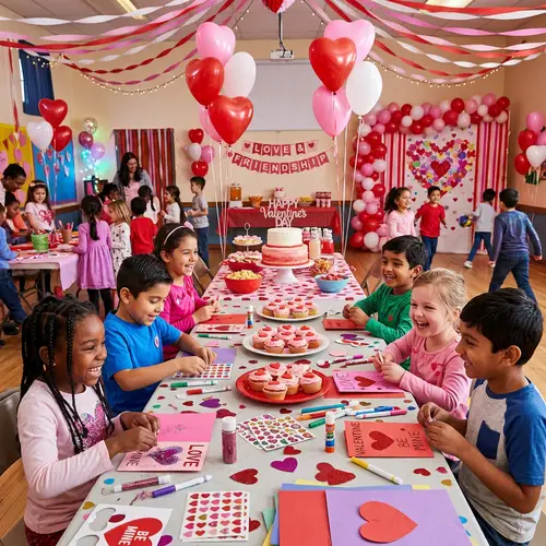 Lively Valentine's Day Children's Party with Crafts & Treats
