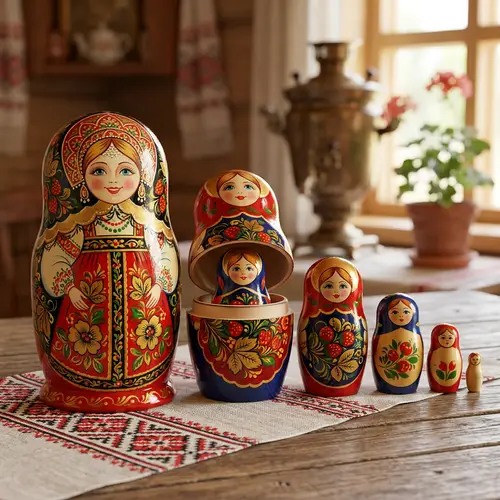 Colorful Matryoshka Dolls - Unique Russian Treasures