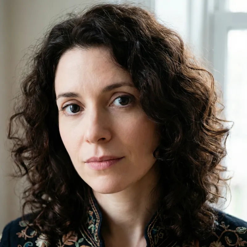 Fair Chinese Woman with Stunning Eyes and Long Brown Curly Hair