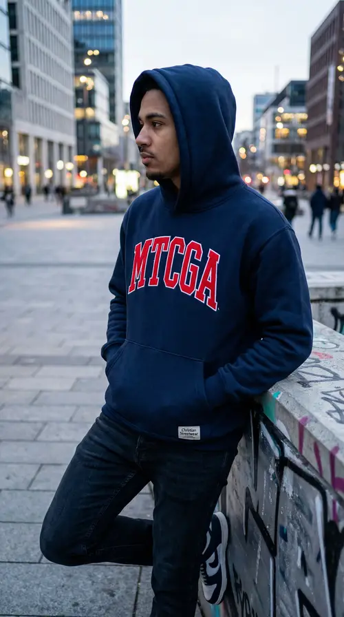 MTCGA Navy Hoodie - Bold Christian Streetwear