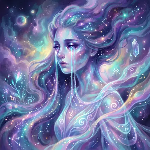 Ethereal Celestial Tears | Surreal Digital Painting