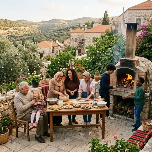 Multicultural Family Celebrating New Year with Homemade Desserts