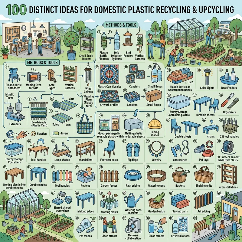 100 Plastic Recycling Ideas: Transform Waste into Practical Solutions