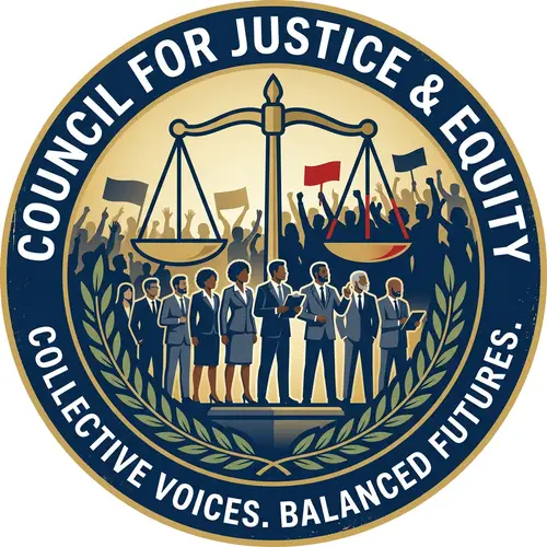 Justice Advocates Logo: Team of 10 vs. Crowds for Fairness