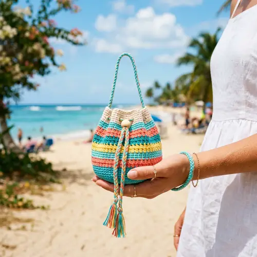 Vibrant Summer Crochet Mini Bag