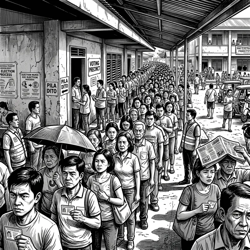 Philippines Election: A Black and White Editorial Scene Philippines Election: A Black and White Editorial Scene