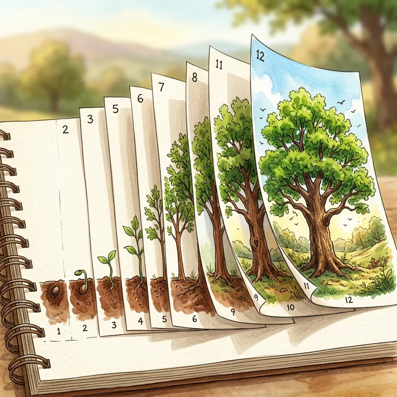 Tree Flip Book - Illustrating Growth and Life Cycle