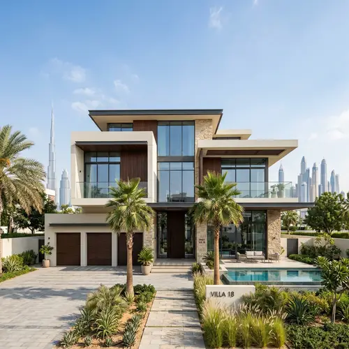 Modern House Elevation Design in Dubai