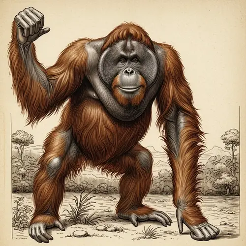 Orangutan in Da Vinci Style | Unique Art