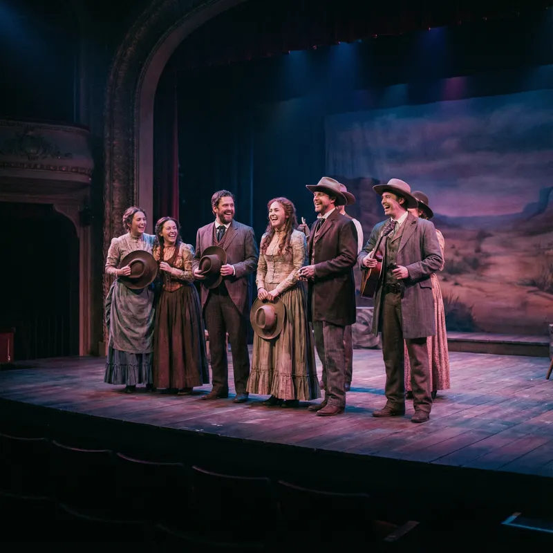 Surreal Western Theater: Actors in Turn-of-the-Century Costumes Surreal Western Theater: Actors in Turn-of-the-Century Costumes