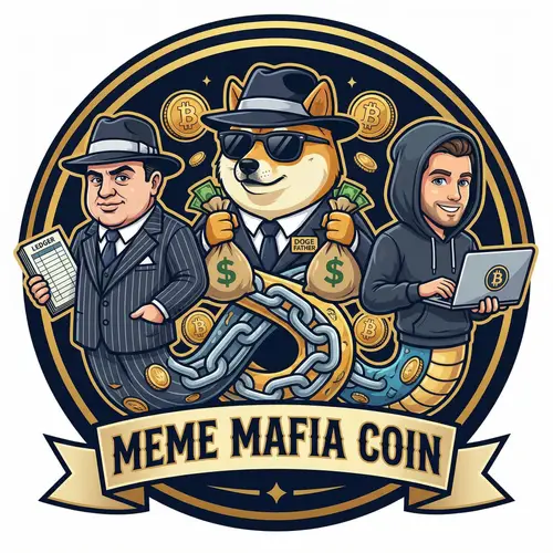 Dynamic Memecoin Logo Featuring Iconic Characters