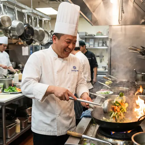 Hmong Professional Chef in Traditional Attire | Culinary Expert in Action