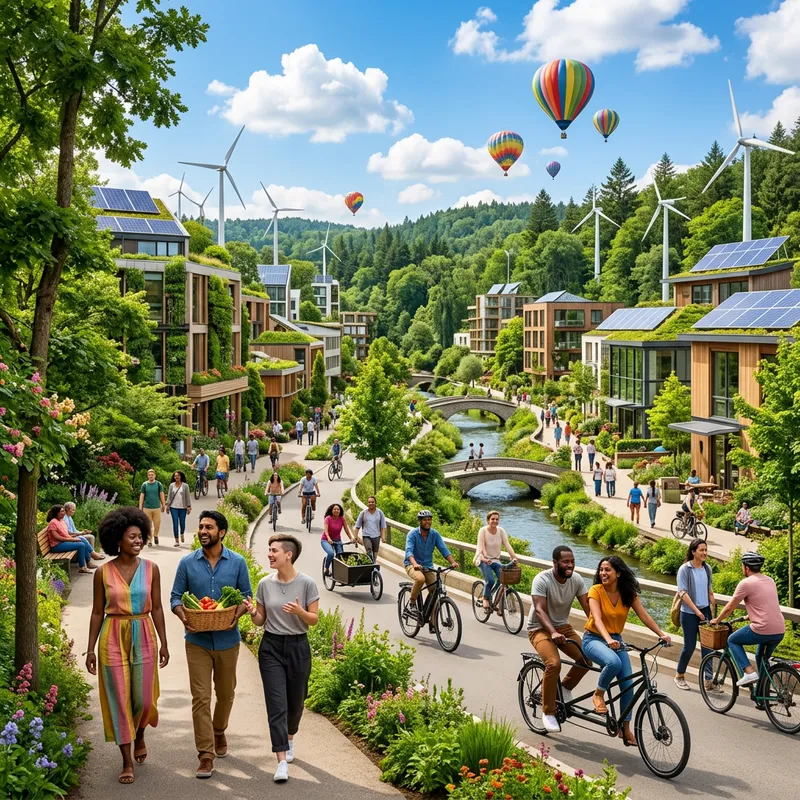 Perfect World Tranquility: Serene City in Verdant Forest