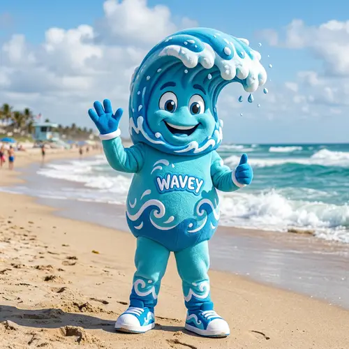 Blue Wave Mascot Character Design