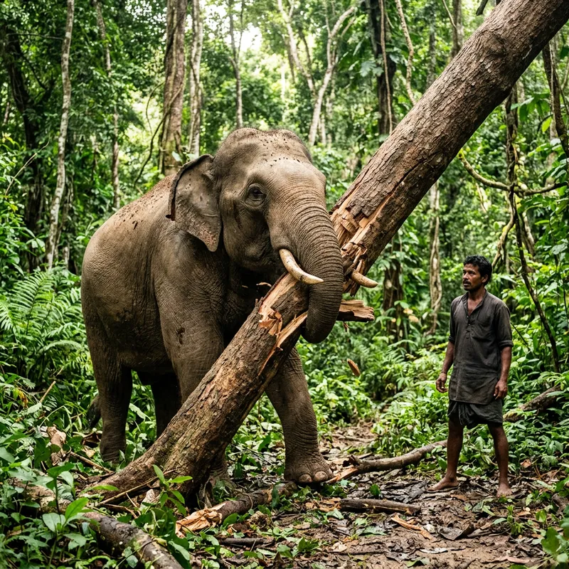Real Picture: Elephant & Ram Mohan Saha | Wildlife Encounter